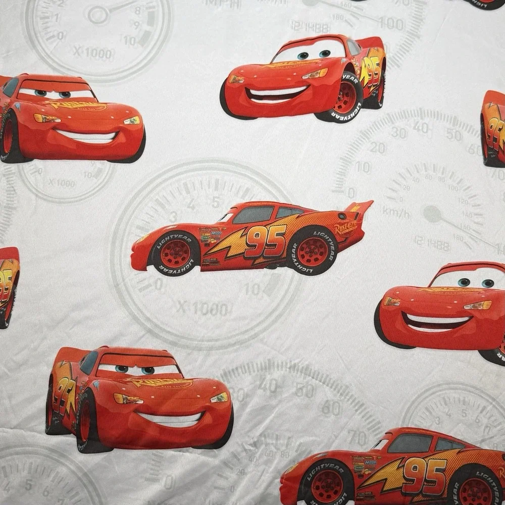 Lightning McQueen Racer Full Flat Sheet 100% Polyester Fabric Disney Cars 3